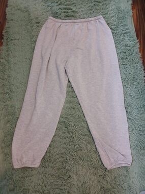 aerie Light Gray Cozy Elastic Waist Joggers